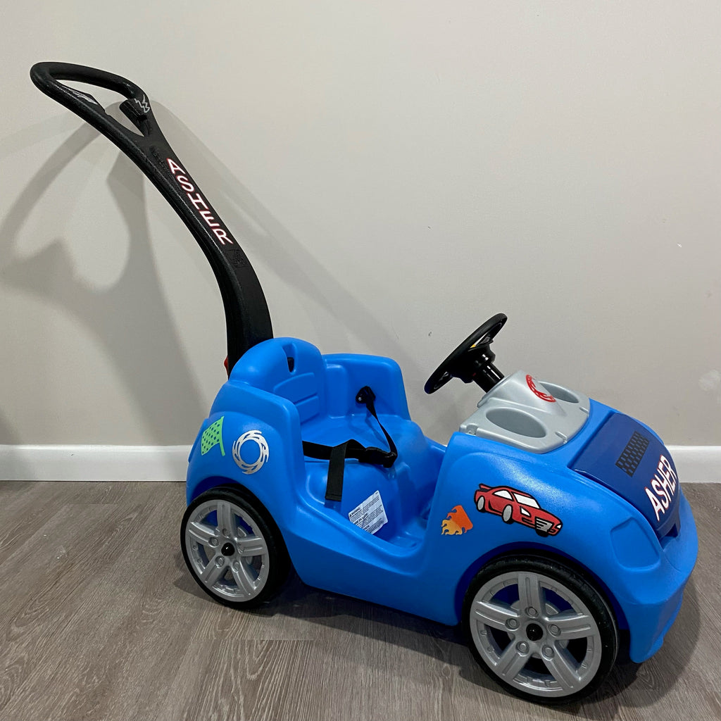 Step2 Whisper Ride Blue Cruiser Push Car and Ride on Toy for Toddlers 
