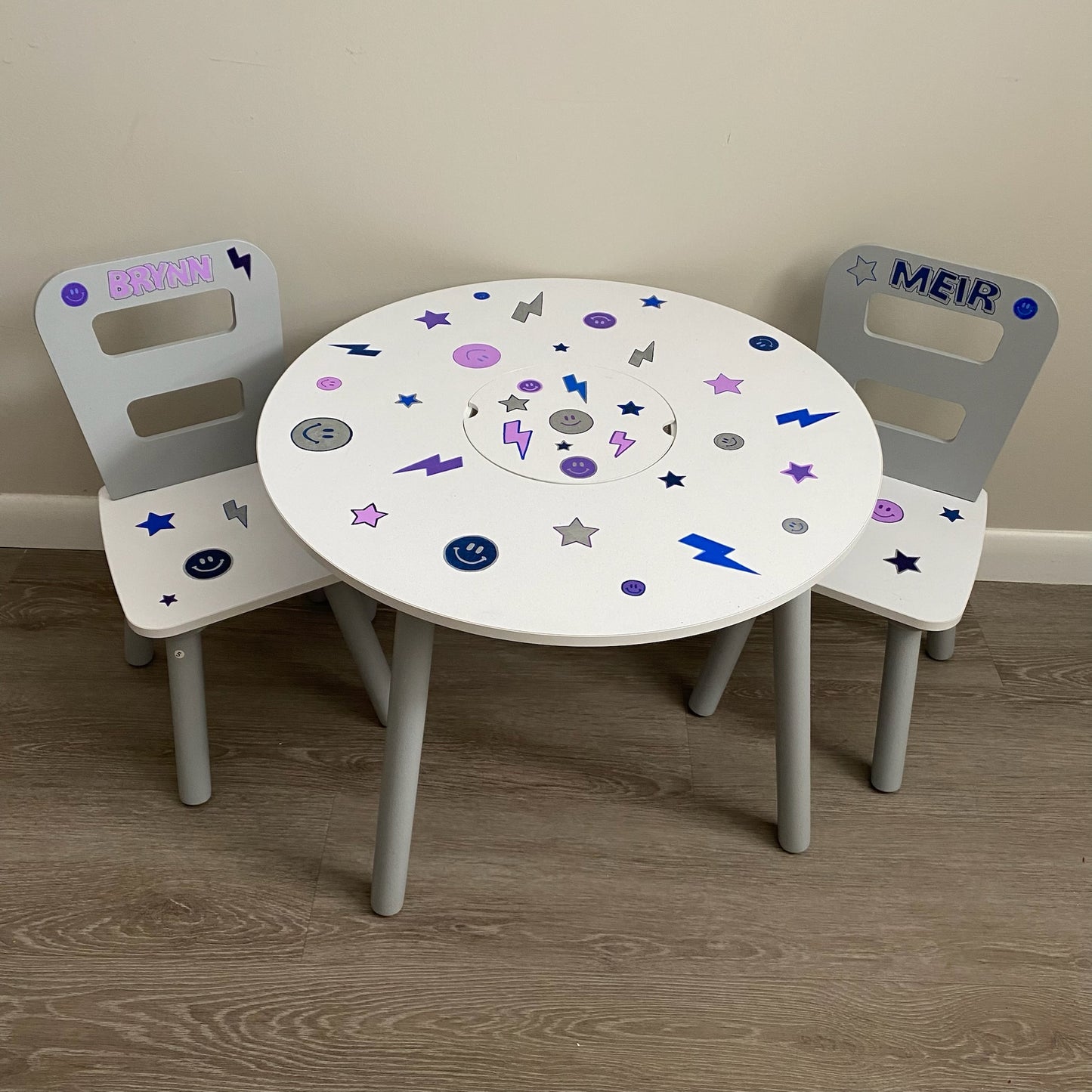 Round Storage Table & 2 Chair Set