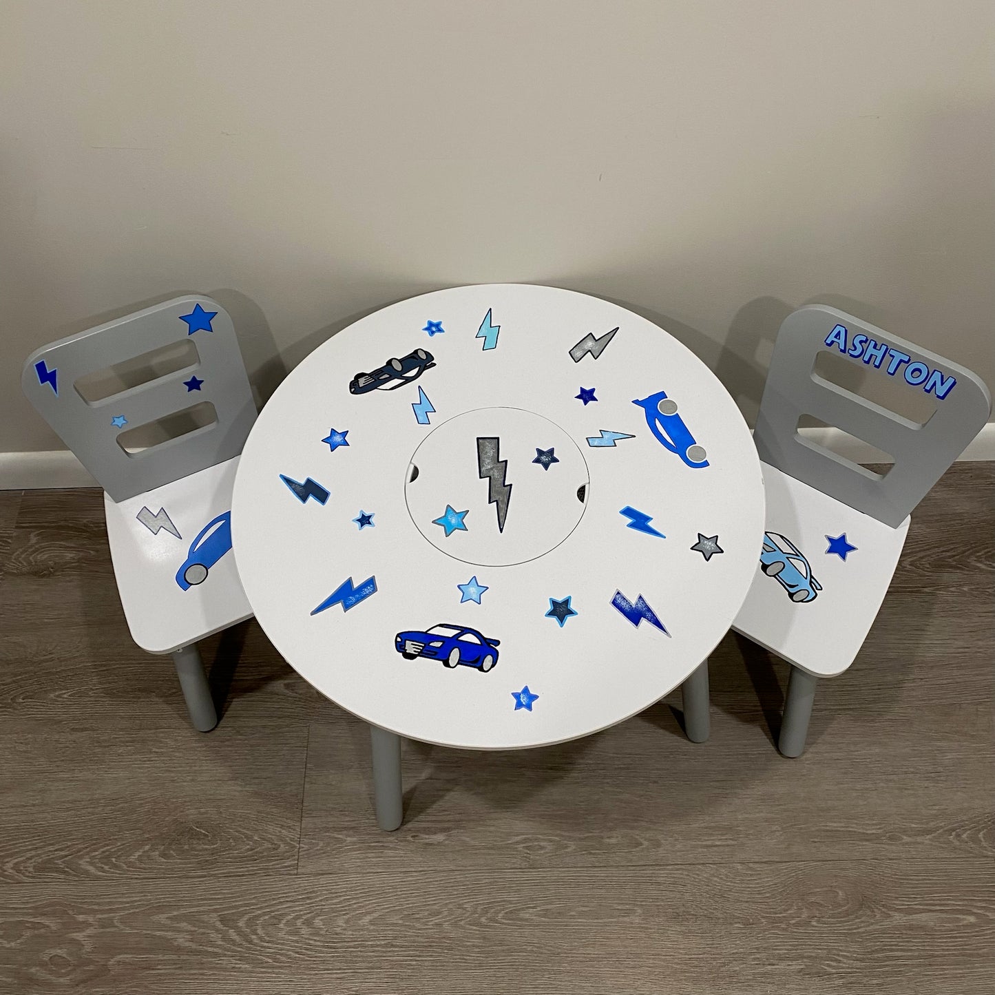 Round Storage Table & 2 Chair Set